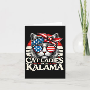 Dames voor Kamala Harris 2024 Kinderloze Cat Lady Kaart