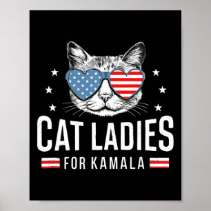 Dames voor Kamala Harris Democratie Stemmen Blauw Poster