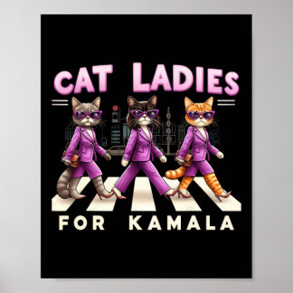 Dames voor Kamala Stemmen Kamala Harris 2024 Cat L Poster