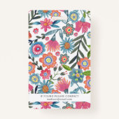 Dames vrouwen florale identificatie plastic id badge (Achterkant)