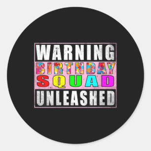 Dames Waarschuwing Verjaardagsploeg Losgelaten Gra Ronde Sticker
