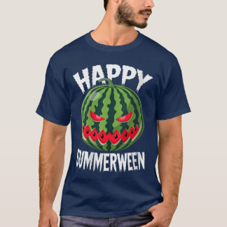 Dames Watermeloen Jackolantern Zomer Halloween Ha T-shirt