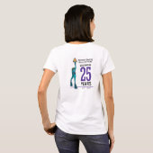 Dames WDHOF® 25e Jubileum t-shirt - wit (Achterkant volledig)