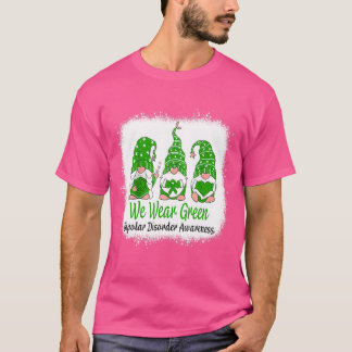 Dames We dragen groen Bipolaire stoornis bewustzij T-shirt