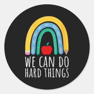 Dames We Kunnen Moeilijke Dingen Doen Motiverende Ronde Sticker