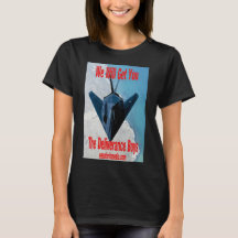 Dames "We Will Get You" zwarte t-shirt