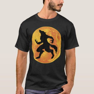 Dames Weerwolf Halloween Volle Maan Enge Wolf Hor T-shirt