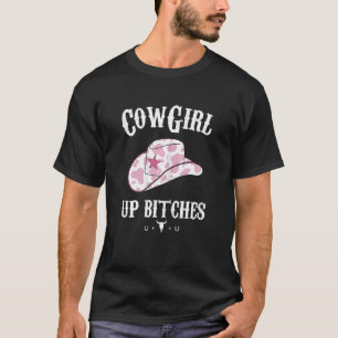 Dames Western Cowgirl Yeehaw Hippie Boho Koe Stier T-shirt