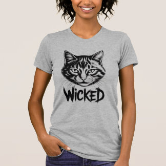 Dames “Wicked” Kat T-Shirt – Cute & Edgy Grafisch
