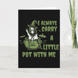 Dames Wiet Heks Grappige Heks Halloween Stoner 1  Kaart