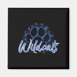 Dames Wildcats Blauw Zwart Luipaard School Sport Magneet