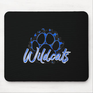 Dames Wildcats Blauw Zwart Luipaard School Sport Muismat