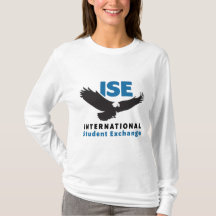 Dames Wit T-shirt met lange mouwen ISE Square Logo