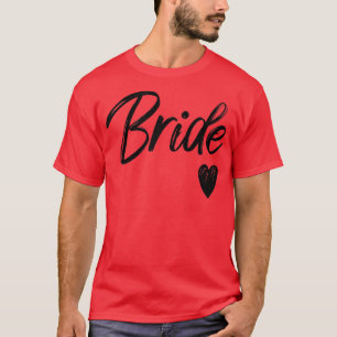 Dames Witte Bruid Verloofde Trouwen vrijgezellenfe T-shirt