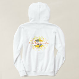Dames witte capuchon - Wereld Scleroderma Dag Hoodie