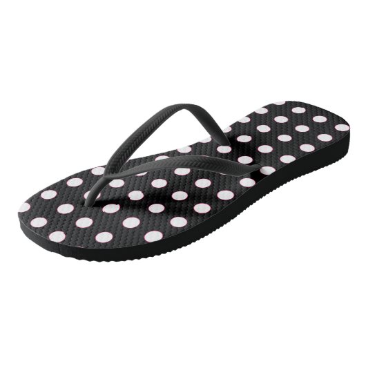 Dames Witte Stippen Teenslippers (Schuin)