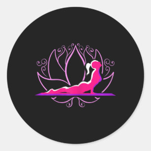 Dames Yoga Geschenk Voor Yoga Oefeningen Meisje Sp Ronde Sticker