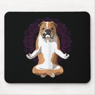 Dames Yoga Hond Engelse Bulldog Muismat