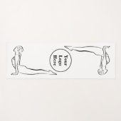 Dames Yoga Mat met het Afbeelding van de Dog Pose (Voorkant (horizontaal))