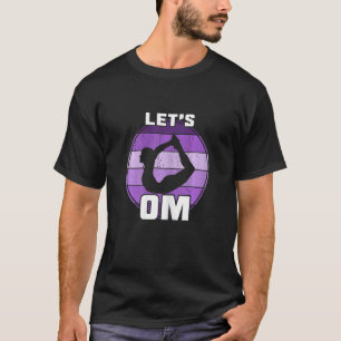 Dames Yoga Outfit Met Zonsondergang Laten we Om Bo T-shirt