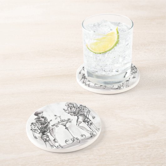 Dames Zandsteen Onderzetter (Zijkant)