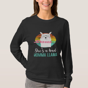 Dames Ze is een slechte mama lama mama T-shirt