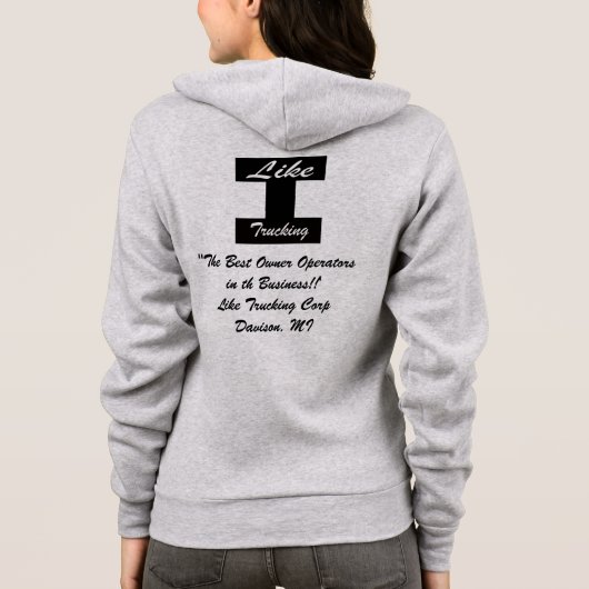 Dames Zip Hoodie Jas (Achterkant)