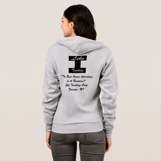 Dames Zip Hoodie Jas (Achterkant volledig)