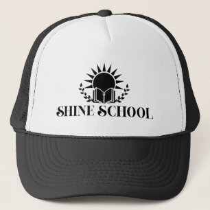 dames zwarte logo trucker pet
