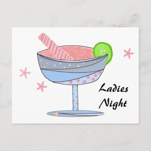 Damesavond Briefkaart (Voorkant)