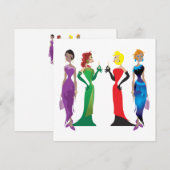 Damesavond Uitnodiging op Maat (Voorkant / Achterkant)