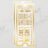 Damesavond volledig aanpasbare uitnodiging (Voorkant / Achterkant)