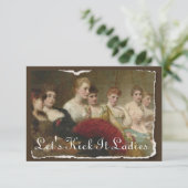 Damesbachelorette of Birthday Uitnodiging (Staand voorkant)