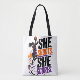 Damesbasketbal 'She Shoots She Scores' Draagtas