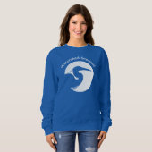 Damesblauwe sweatshirt  (Voorkant volledig)