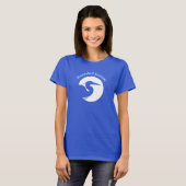 Damesblauwe T-shirt (Voorkant volledig)