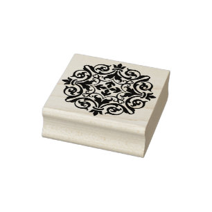 damesbloemen silhouet rubberstempel