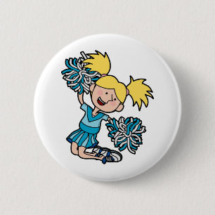 damescheerleading springt in de lucht ronde button 5,7 cm