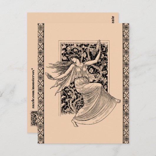  damesdansend Briefkaart (Voorkant / Achterkant)