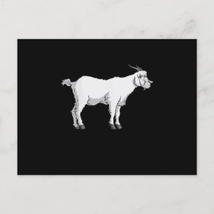 Damesgeit met medisch mondkapje Funny Goat Briefkaart