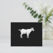 Damesgeit met medische mondmasker leuke geit briefkaart (Staand voorkant)