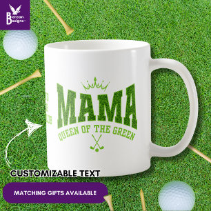 Damesgolf MAMA QUEEN OF THE GREEN Aangepast Koffiemok