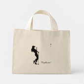 Damesgolfer persoonlijk mini tote bag (Achterkant)