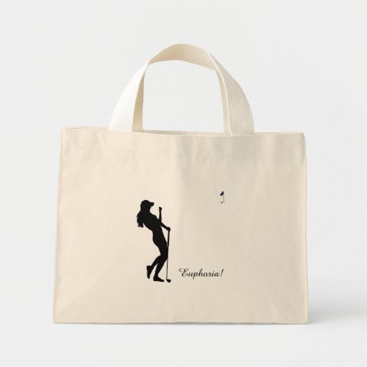 Damesgolfer persoonlijk mini tote bag (Voorkant)