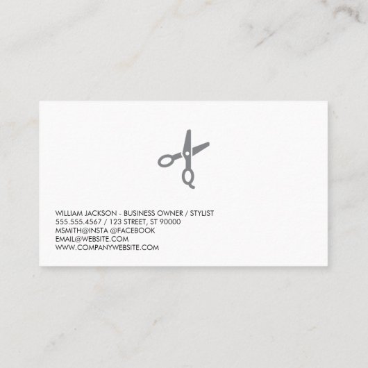 dameshaar | Haarstylist Visitekaartje (Achterkant)