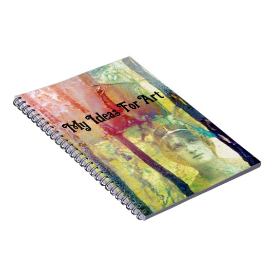 damesinktvlekken op gemengde media notitieboek (Rechterzijde)