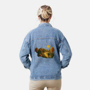 Damesjas met Gouden Lantaarn Dorp A jas Denim Jacket