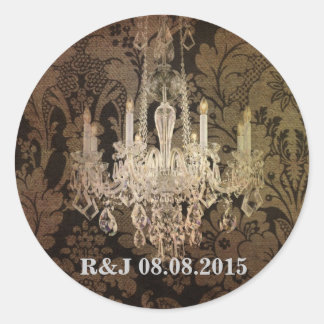 dameskandelaarster ronde sticker