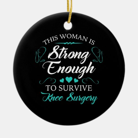 Damesknieoperatie Keramisch Ornament (Voorkant)