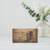 dameskring western land cowboy visitekaartje (Staand voorkant)